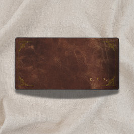 Vintage Dark Academia Brown Leather Look Desk Mat デスクマット