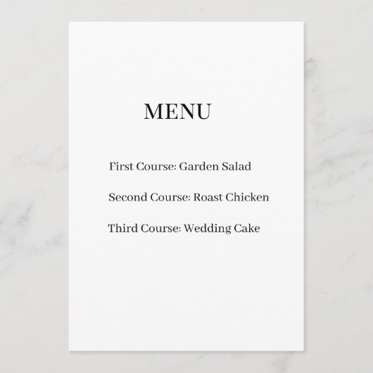 Vintage Dark Academia Gothic Menu Card メニュー (正面)