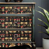 Vintage Dark Academia Moth and Mushroom 薄葉紙