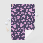 Vintage dark purple florals ゴルフタオル (インサイチュ)