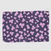 Vintage dark purple florals ゴルフタオル (横)