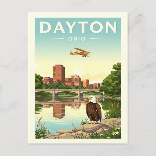 Vintage Dayton Ohio ポストカード (正面)