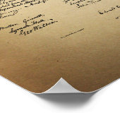 Vintage Declaration of Independence Print ポスター (角)