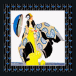 Vintage Deco Lady ポスター<br><div class="desc">I have taken a vintage illustration of a deco lady and added a deco patterned background to make this poster/canvas. This is a lovely image which captures art deco fashion at it's best. I love the mix of colours.  a bright print for your home or for crafts.</div>