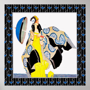 Vintage Deco Lady ポスター