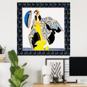 Vintage Deco Lady ポスター (ホームオフィス)