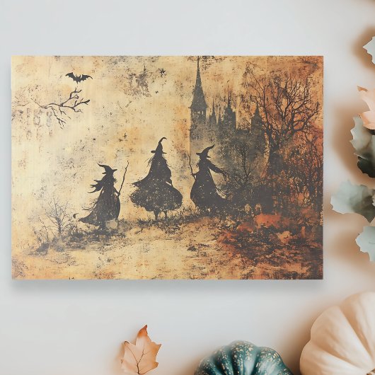 Vintage Decoupage Halloween Witches 薄葉紙