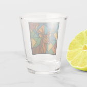 Vintage Deer Tiffany Style Stained Glass Design ショットグラス (裏面)