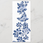 Vintage Delftware style Blue Floral Wedding メニュー (裏面)