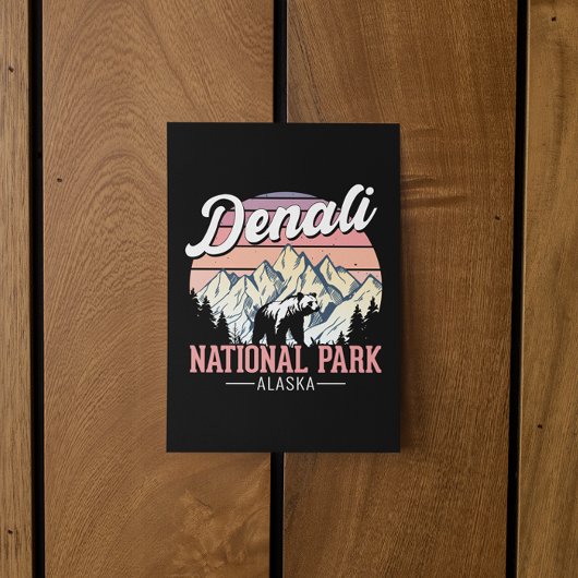 Vintage Denali National Park – Alaska Travel ポストカード