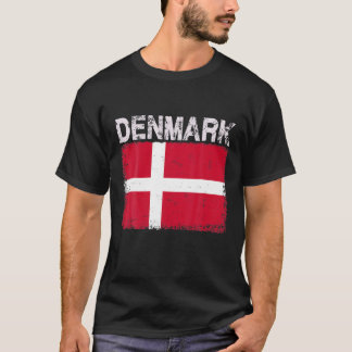 Vintage Denmark Flag Danish Pride Clothing Sports Tシャツ