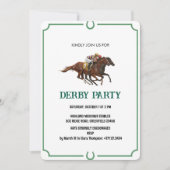 Vintage Derby Horse Racing Party Invite 招待状 (正面)