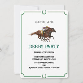 Vintage Derby Horse Racing Party Invite 招待状