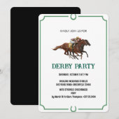 Vintage Derby Horse Racing Party Invite 招待状 (正面/裏面)