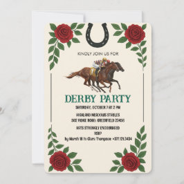 Vintage Derby Horse Racing Party Invite 招待状
