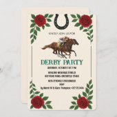Vintage Derby Horse Racing Party Invite 招待状 (正面/裏面)