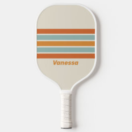 Vintage Desert Flower Across Striping with Name ピックルボールラケット