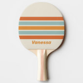 Vintage Desert Flower Across Striping with Name 卓球ラケット (裏面)