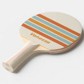 Vintage Desert Flower Across Striping with Name 卓球ラケット (正面アングル)