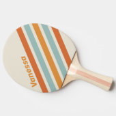 Vintage Desert Flower Angled Striping with Name 卓球ラケット (横)