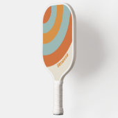 Vintage Desert Flower Circle Stripe with Name ピックルボールラケット (左)