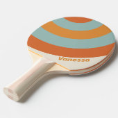 Vintage Desert Flower Circle Stripe with Name 卓球ラケット (正面アングル)