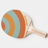 Vintage Desert Flower Circle Stripe with Name 卓球ラケット (横)