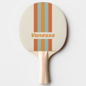 Vintage Desert Flower Pin Striped with Name 卓球ラケット (裏面)