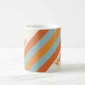 Vintage Desert Flower Stripes with Name コーヒーマグカップ (中央)