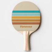 Vintage Desert Rainbow Across Striping with Name 卓球ラケット (裏面)