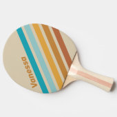 Vintage Desert Rainbow Angled Striping with Name 卓球ラケット (横)