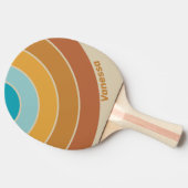 Vintage Desert Rainbow Circle Stripe with Name 卓球ラケット (横)