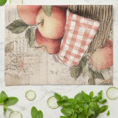 Vintage design Apple basket  キッチンタオル (折り畳み)