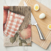 Vintage design Apple basket  キッチンタオル (四つ折り)