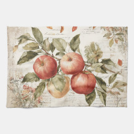 Vintage design Apple branch キッチンタオル