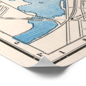 Vintage Detailed City Map of Boston 1895 ポスター (角)