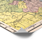 Vintage Detailed City Map of Boston 1912 ポスター (角)