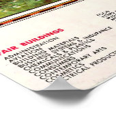 Vintage Detailed New York Map Poster ポスター (角)