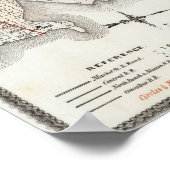 Vintage Detailed Railway San Francisco Map 1863 ポスター (角)