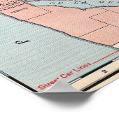 Vintage Detailed San Francisco Map Poster 1912 ポスター (角)