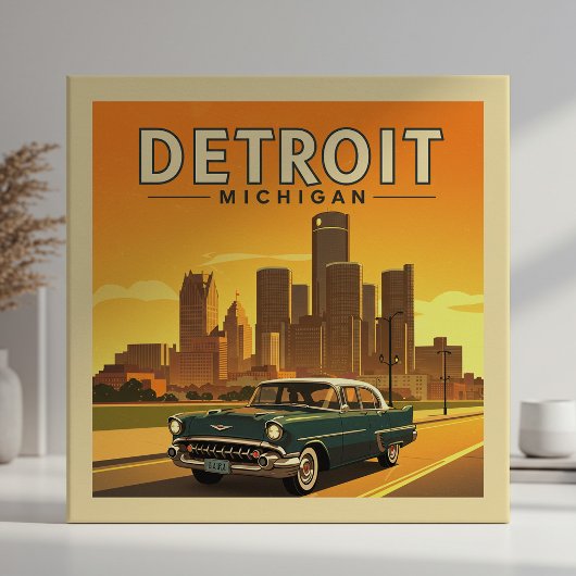 Vintage Detroit Michigan タイル