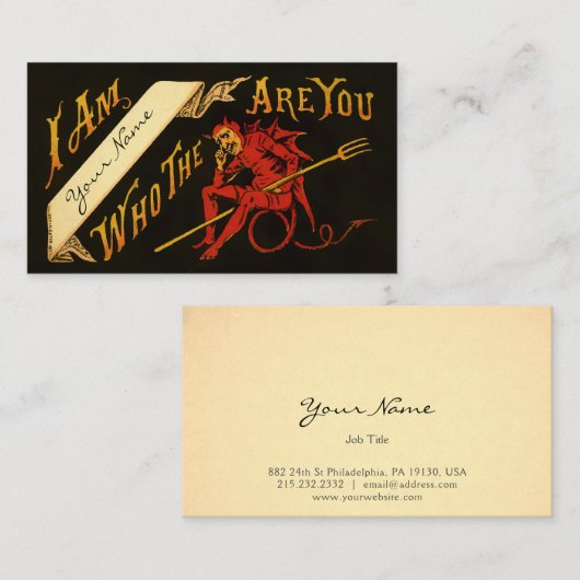 Vintage Devil Dark  名刺 (正面/裏面)