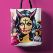 Vintage Devil Woman トートバッグ