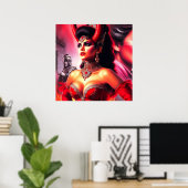 Vintage Devilish Woman ポスター (ホームオフィス)