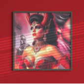 Vintage Devilish Woman ポスター