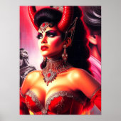 Vintage Devilish Woman ポスター (正面)