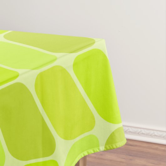 Vintage Diagonal Rectangles Chartreuse テーブルクロス (インサイチュ)