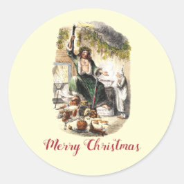 Vintage Dickens Ghost Scrooge A Christmas Carol ラウンドシール