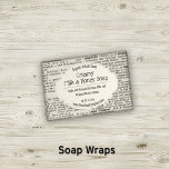 Vintage Dictionary Soap Definition Soap Wrap Paper<br><div class="desc">Finish your artisan soaps with our black and white vintage dictionary page soap wrap! The design includes a label-like space for your brand name, website, soap weight, and short description and is set on the dictionary page with the definition for "soap." #Soap #Soaping #Artisan #Packaging NO MINIMUM ORDER. •||• At...</div>