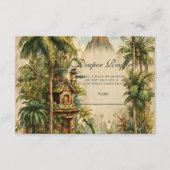 Vintage Dino Baby Shower Diapper Raffle エンクロージャーカード (正面)